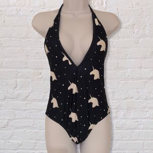 🛍 5 for $30 🛍 Deep-V Navy & Unicorns Swim Suit